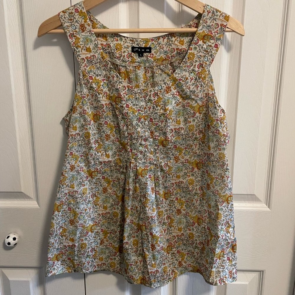 Plum structured tank, Size Large